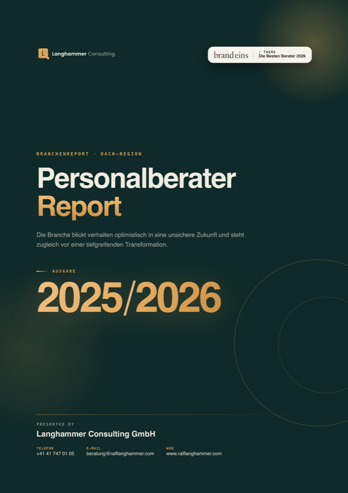 Personalberater Report 2025–2026 – Titelseite